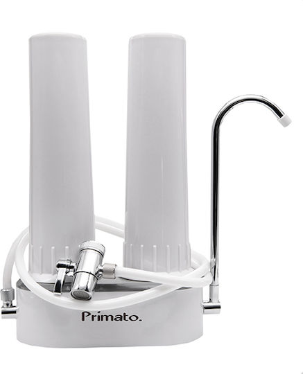 Primato Twin HCP Water Filtration System Double Countertop with Replacement Filter