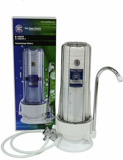 Aqua Filter Countertop Water Filter System FHCTF with Faucet with 10" Replacement Filter Aqua Filter FCCA-STO