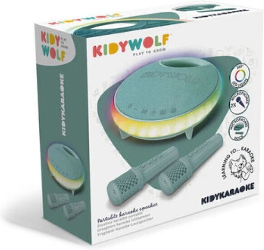Kidywolf Ηχείο Karaoke με Ασύρματα Μικρόφωνα και Εφέ Φωτισμού KDW-181788 Τιρκουάζ