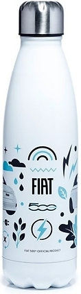 Puckator Flasche Thermosflasche Rostfreier Stahl 500ml Weiß