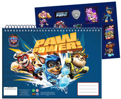 Gim Drawing Pad 23x33 40 Sheets + Stickers Paw Patrol 334-21416
