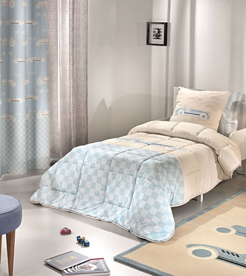 Saint Clair Kinderdecken Einzeln Race Suede Hellblau 160x220cm