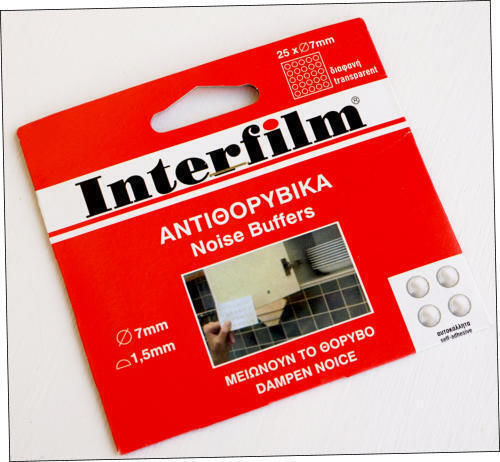 Interfilm Noise-cancelling Round Door Buffers with Sticker 13mm 20pcs