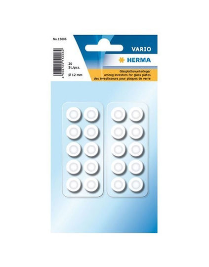 Herma Stoßdämpfer Runde mit Aufkleber und Durchmesser 12mm 20Stück 15006