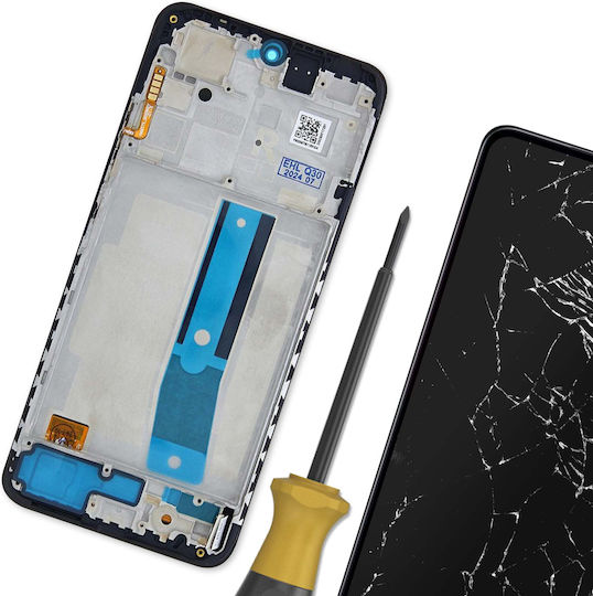 Clappio Complete Soft Oled Screen Xiaomi Redmi Note 12s Pre-assembled Chassis Black