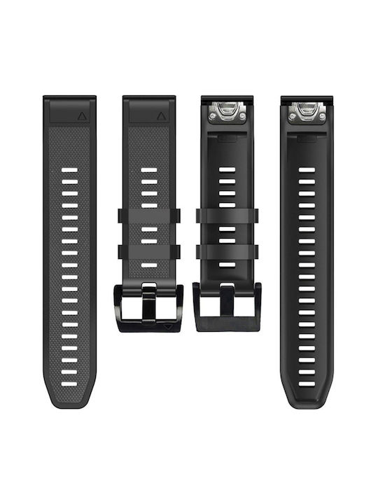Силиконова Каишка Quickfit 22mm Garmin Тъмносиво Черно Силиконова Каишка Quickfit 22mm Garmin Тъмносиво Черно