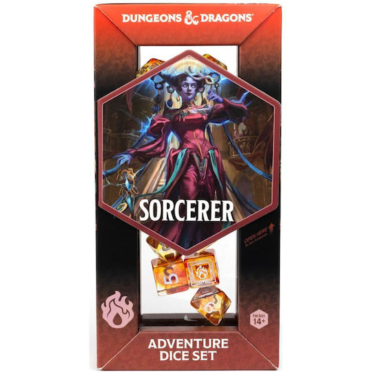 Dungeons & Dragons Adventure Dice Set Sorcerer Orange