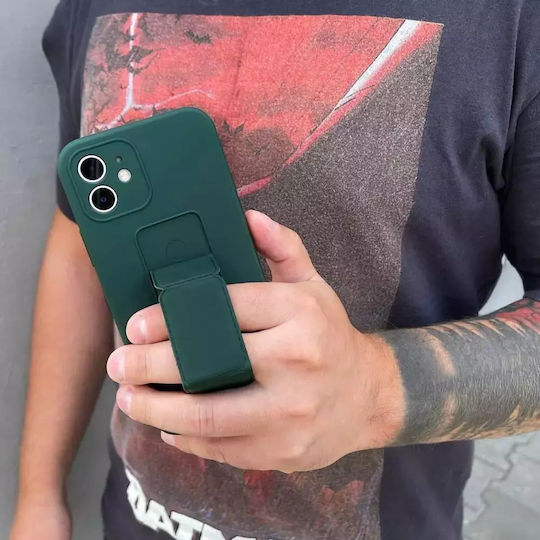 Wozinsky Kickstand Flexible Umschlag Rückseite Silikon Schwarz (iPhone 13 Pro)