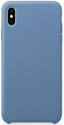 Apple Leather Case Back Cover Δερμάτινο Γαλάζιο (iPhone XS Max)