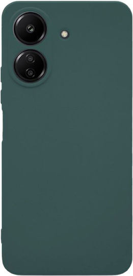 Soft Back Cover Silicone 2mm Set with Glass Green (Redmi 13C 4G / Poco C65 4G)