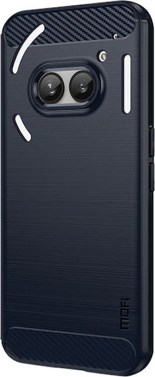 Mad Mask Brushed TPU Carbon Umschlag Rückseite Silikon Blau (Nothing Phone (2a) 5G)