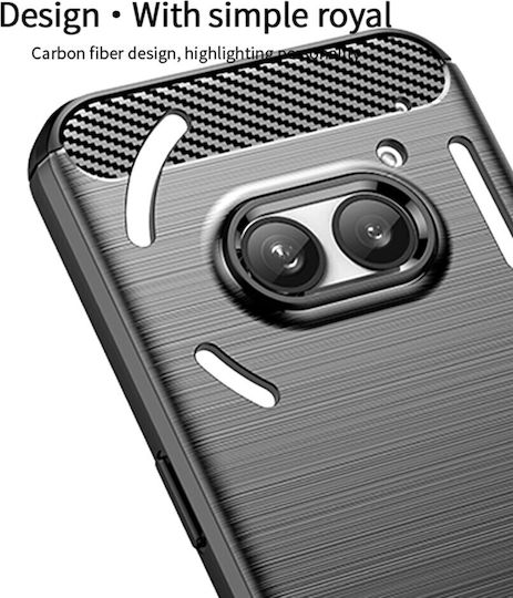 Mad Mask Brushed TPU Carbon Umschlag Rückseite Silikon Blau (Nothing Phone (2a) 5G)