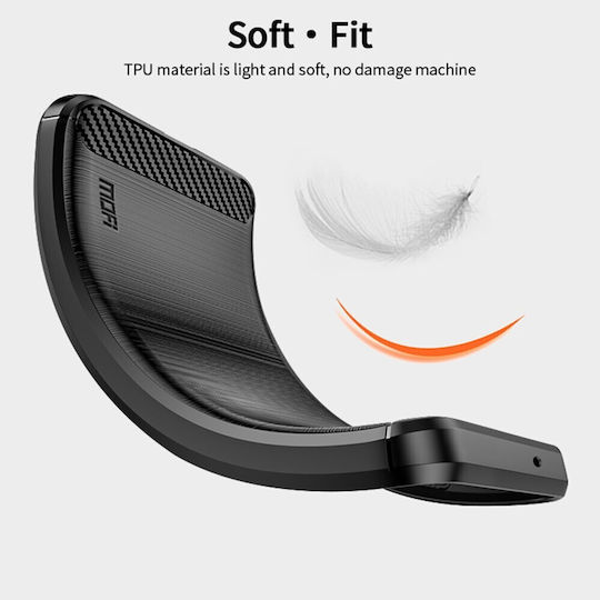 Mad Mask Brushed TPU Carbon Umschlag Rückseite Silikon Blau (Nothing Phone (2a) 5G)