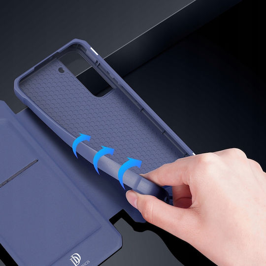 Dux Ducis Skin X Buchen Sie Synthetisches Leder Blau (Galaxy S22+ 5G)