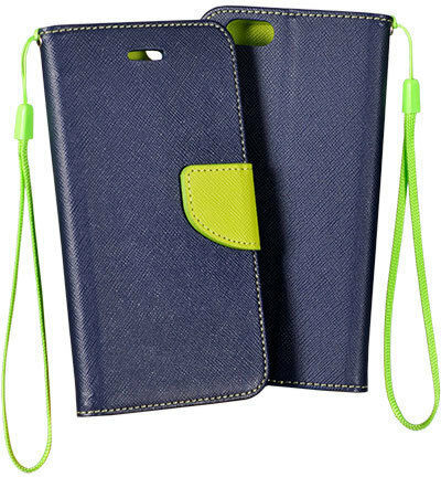 Tel1 Fancy Buchen Sie Synthetisches Leder Navy/Lime (Galaxy A53)