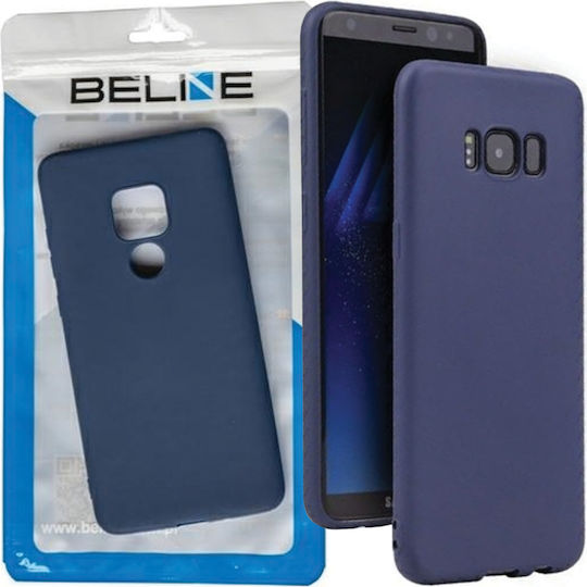 Beline Umschlag Rückseite Silikon 1mm Marineblau (Realme C3)