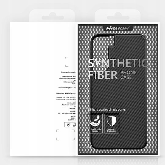 Nillkin Synthetic Fiber Umschlag Rückseite Silikon Schwarz (Galaxy S22+ 5G) 028670
