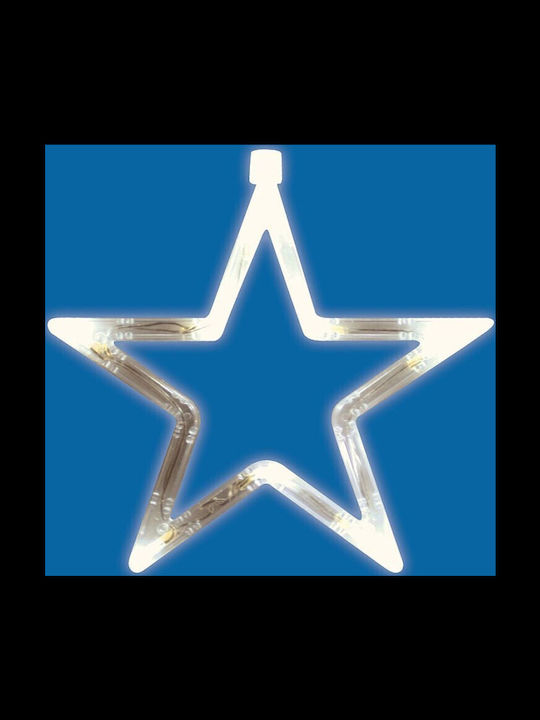Crăciunesc Decorativ Suspendata Stea cu lumină LED Plastic 1buc