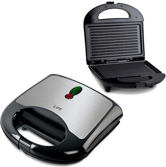 Life STG-001 Τοστιέρα για 2 Τοστ 700W Inox