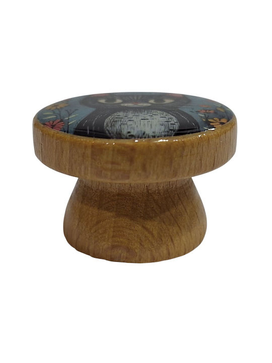 ACM Kids Knob Furniture made of Wooden Natural wood 12006-000-BRZ2 1pcs