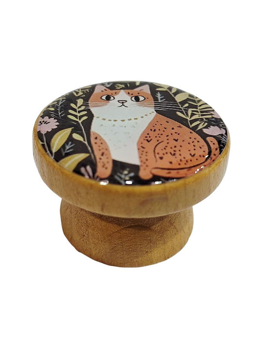 ACM Kids Knob Furniture made of Wooden Natural wood 12007-000-BRZ2 1pcs