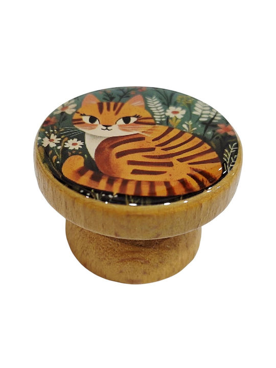 ACM Copii Buton Mobilier din Lemn Natural wood 12010-000-BRZ2 1buc