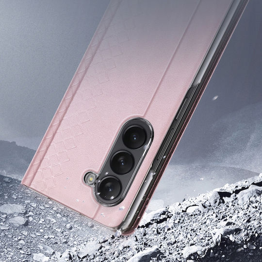 Dux Ducis Bril Brieftasche Leder Rosa (Galaxy Z Fold5)