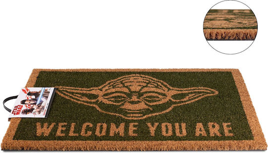 Pyramid International Πατάκι Εισόδου από Κοκοφοίνικα Star Wars: Yoda (Welcome you are) Μαύρο 40x60εκ.
