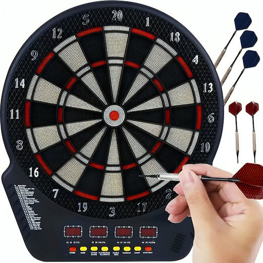 Dart Electronic Idealstore Dimensiuni 43 X 51,5 Cm Afișaje Lcd Include 6 Săgeți 24 Vârfuri De Schimb Disponibile Până La 423 Combinații De Joc Număr Maxim De Jucători 16 Persoane Dezvoltă Abilități Manuale Dexteritate