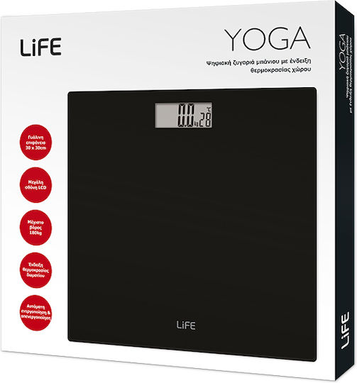 Life Yoga Digital Bathroom Scale Black