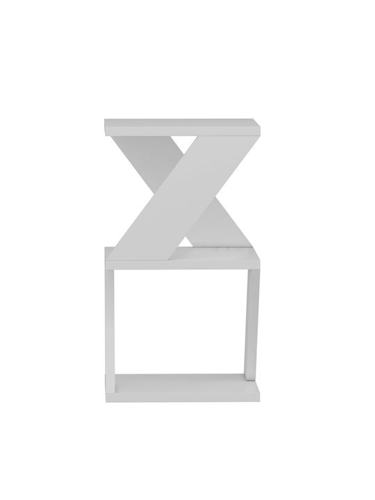 Rotund Măsuță auxiliară Albeni White L30xW30xH50cm.