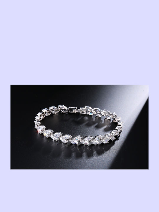 Damen Armband mit Zirkon 17,5cm