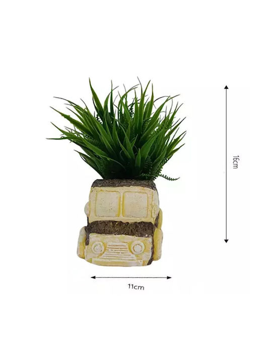 Artificial Plant Ceramic Pot Car – Small Decorative Planter