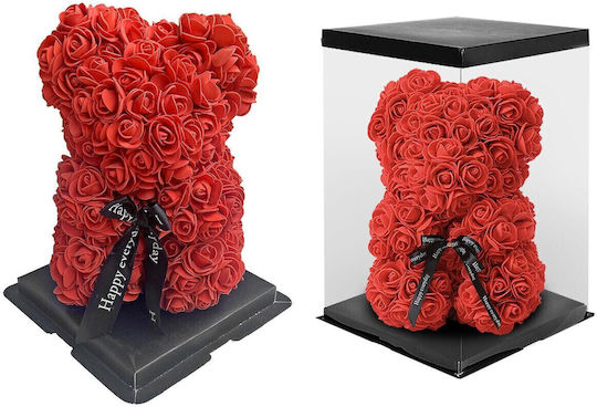 Bear of Artificial Roses 422982 Red 25cm in Box HOMie