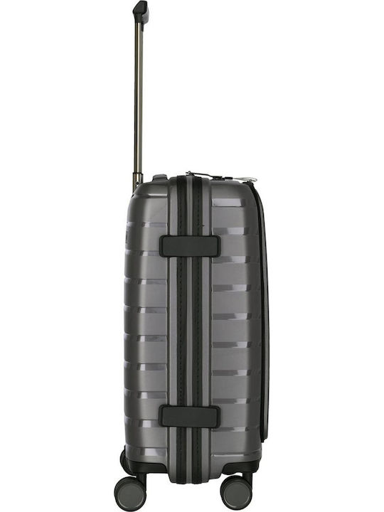 Travelite Βαλίτσα Ταξιδίου Καμπίνας Σκληρή Anthracite με 4 Ρόδες Ύψους 55εκ.