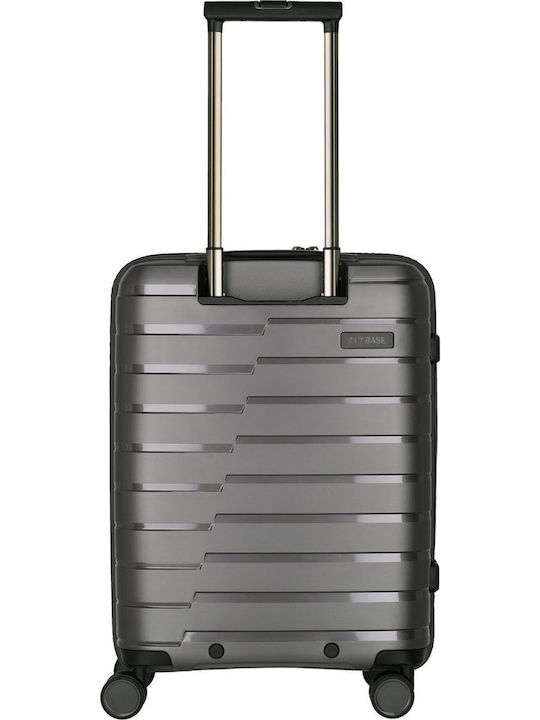 Travelite Βαλίτσα Ταξιδίου Καμπίνας Σκληρή Anthracite με 4 Ρόδες Ύψους 55εκ.