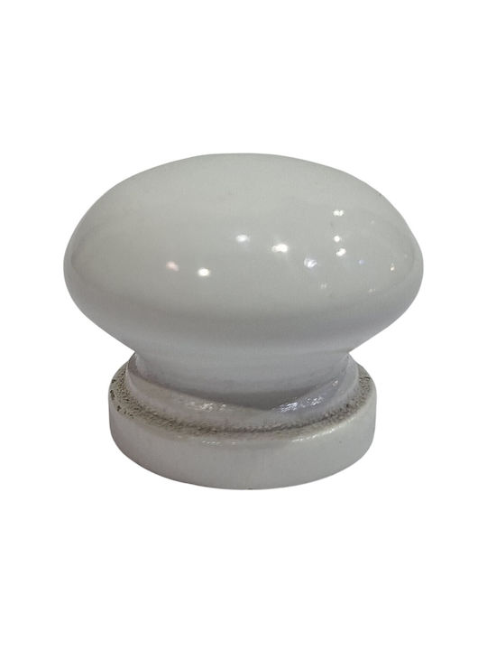 ACM Knob Furniture made of Wooden White 11975-000-KSIL 1pcs