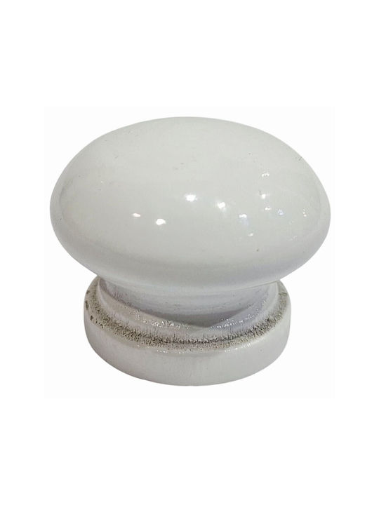 ACM Knob Furniture made of Wooden White 11975-000-KSIL 1pcs