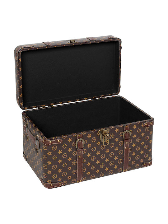 Keskor Wooden Decorative Trunk Brown 49x29x29cm