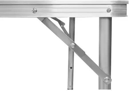 Trizand Aluminum Table Set for Camping Foldable in Case White