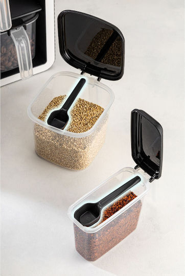 Hermia Plastic Tabletop Spice Rack with Stand Black 10pcs