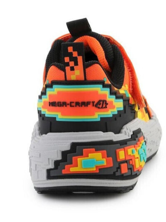 Kids Sneakers with Hoop & Loop Closure Orange