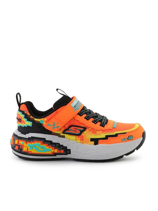 Kids Sneakers with Hoop & Loop Closure Orange