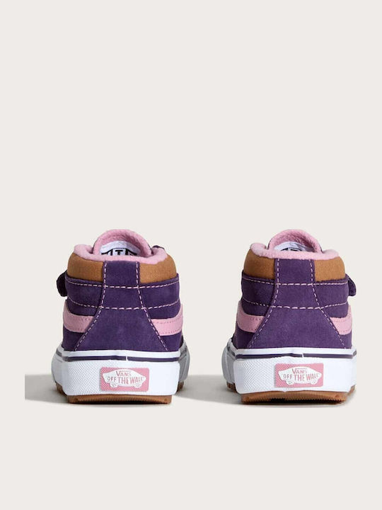 Mte Sk8 Mid Reissue V Kids Sneakers with Hoop & Loop Closure Purple