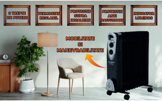 Hausberg HB8911NG Καλοριφέρ Λαδιού με 11 Φέτες 2500W