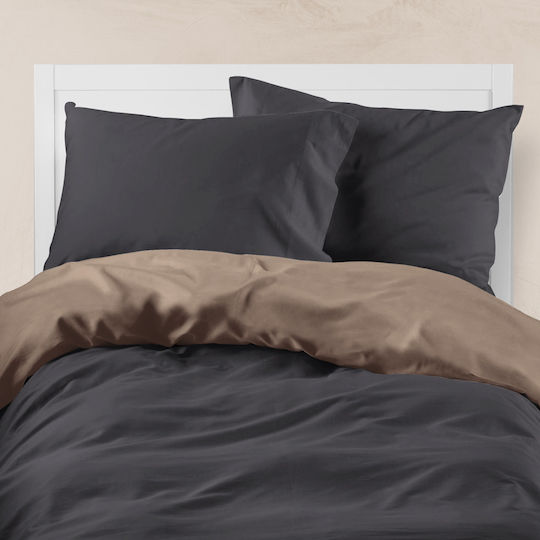 Borea Duvet Cover Cotton Queen 220x240 Petrol-yellow