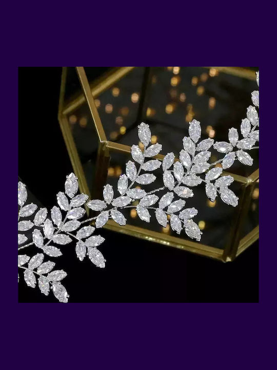 Luna Beautiful Headpiece with Very Sparkling Crystals of Absolute Clarity Fits All Wedding Dress Styles