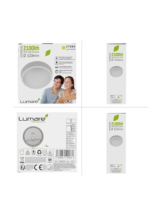 Deckenleuchte für den Außenbereich mit integriertem LED in Weiß Farbe
