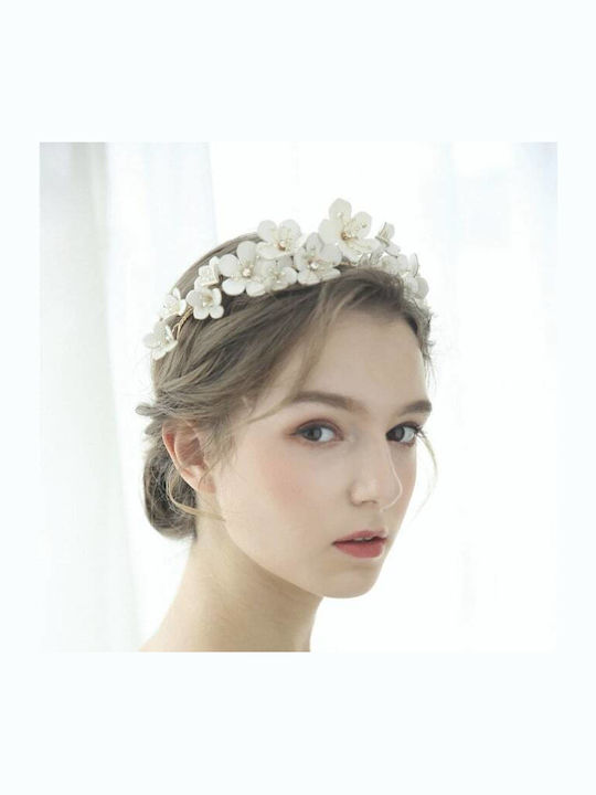 Marina Handmade Leather Floral Bridal Crown