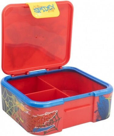 Stor Recipient pentru copii din plastic Spiderman Roșu